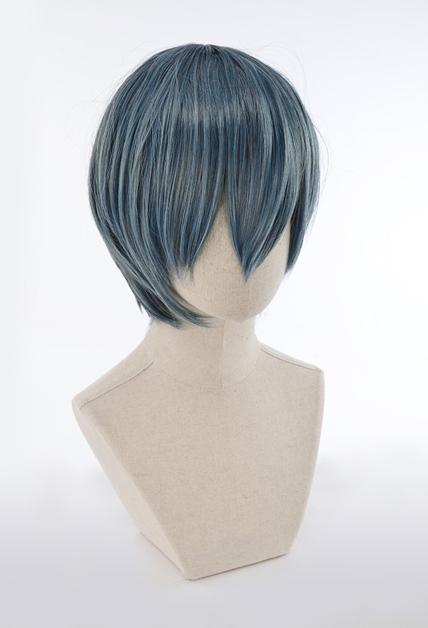 Aegean Blue Short Straight Hair Wig