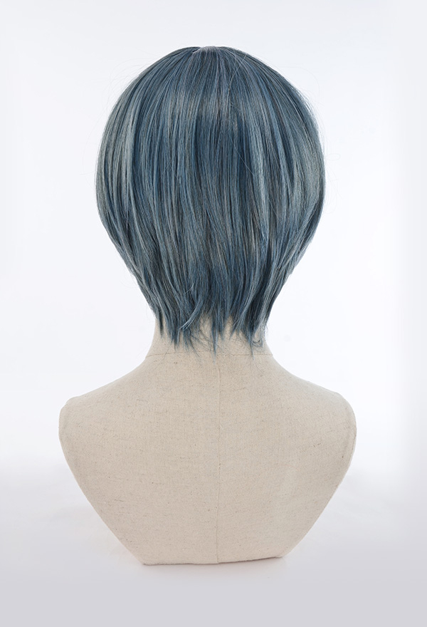 Aegean Blue Short Straight Hair Wig