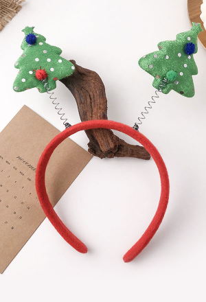 Adults Christmas Tree Design Hair Band Cute Party Accessory for Xmas Holiday