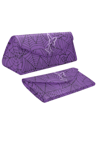 Gothic Purple Butterfly Web Prints Women Eyeglass Case