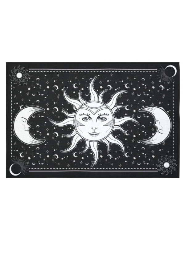 Gothic Black Sun Goddess Tapestry 60x40 Inch