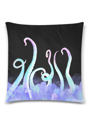Gothic Black Pastel Tentacle Cozy Throw Pillow Cover 18x18