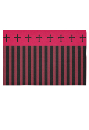 Gothic Black Red Stripe Tapestry 60x40 Inch