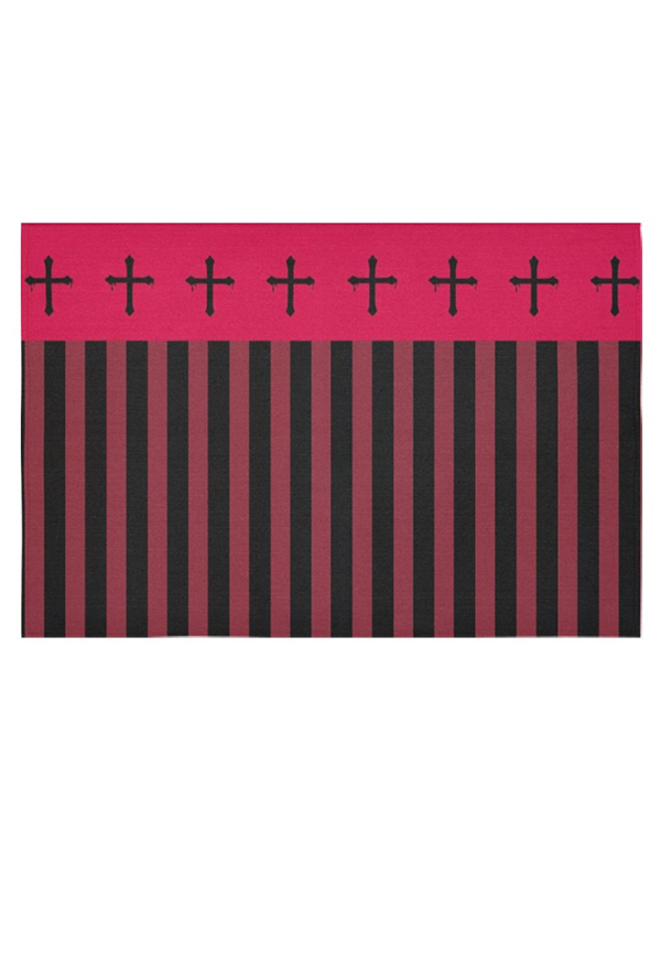 Gothic Black Red Stripe Tapestry 60x40 Inch