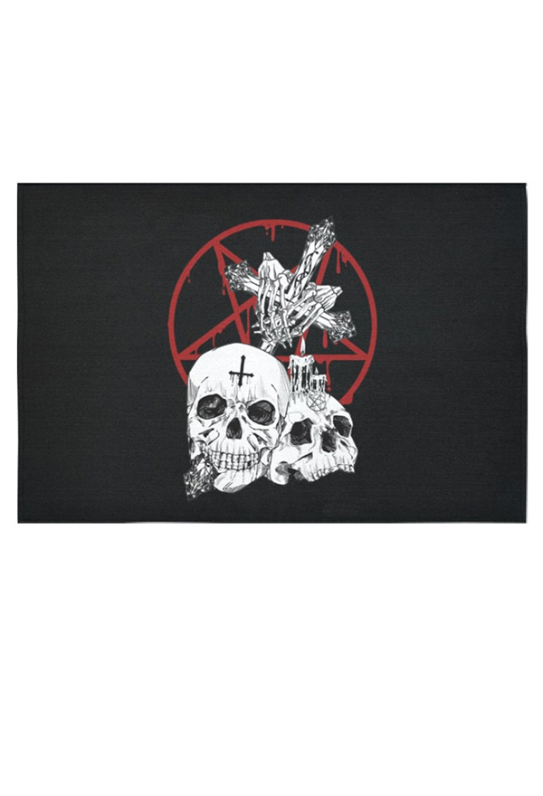 Gothic Black Punk Skeleton Tapestry 60x40 Inch