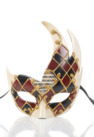 Unisex Vintage Masquerade Mask Half-Faced Feather Shaped Carnival Mask Party Accessory