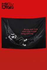 Emily the Strange Lying on the Spiderweb Print Halloween Wall Hanging Tapestry 60x40 Inch