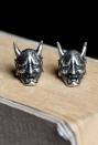 Gothic Dark Dream 925 Earrings Punk and Retro Style Silver Creative Skeleton Demon Earrings