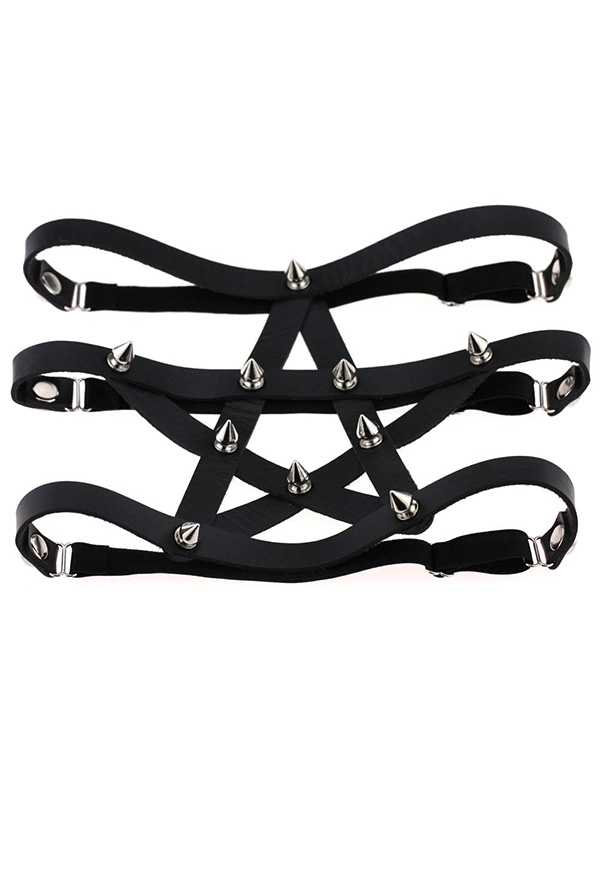 Gothic Punk Adjustable Leg Harness – Gothic Decorations Outfit | PU ...