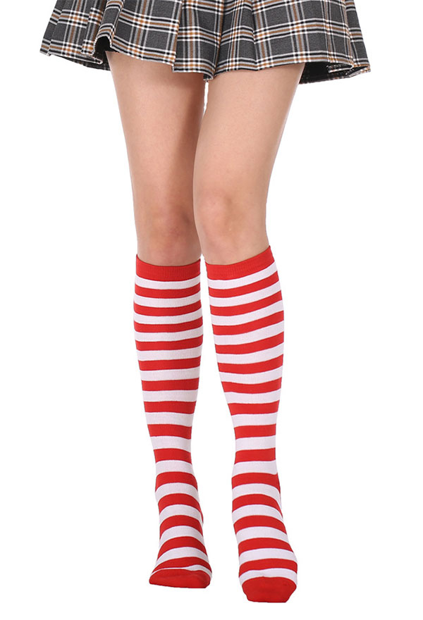 E-girl Fashion Stripe Knee High Socks School Style Polyester Stockings Leg Warmer