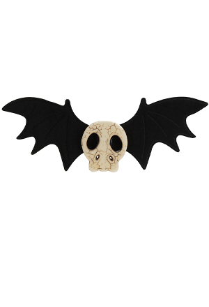 Gothic Punk Skull Bat Wings Hairpin Halloween Accessory