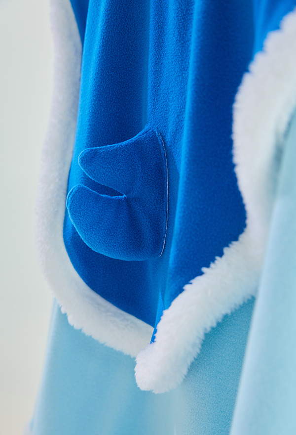 Blue Penguin Kawaii  Blue Short Cloak Penguin Shape Plush Cape