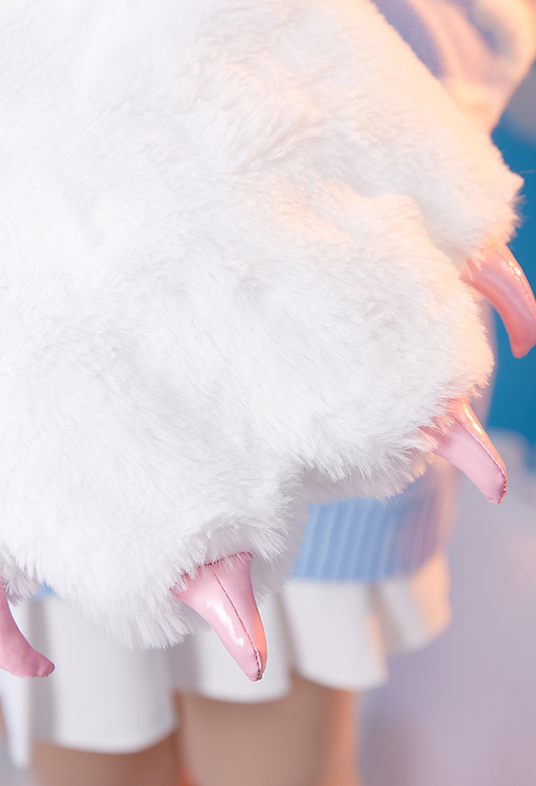 Cute Kawaii White Plush Cat Paw Design Long Scarf for Autumn Winter