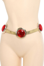 Anime Cosplay Red Stone Waist Belt For Halloween Costume Accessory