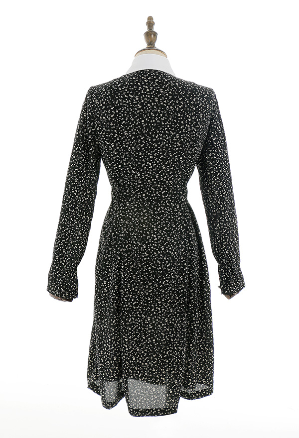 Wednesday Halloween Cotton Dress | Black And White Mid Dress In Stock