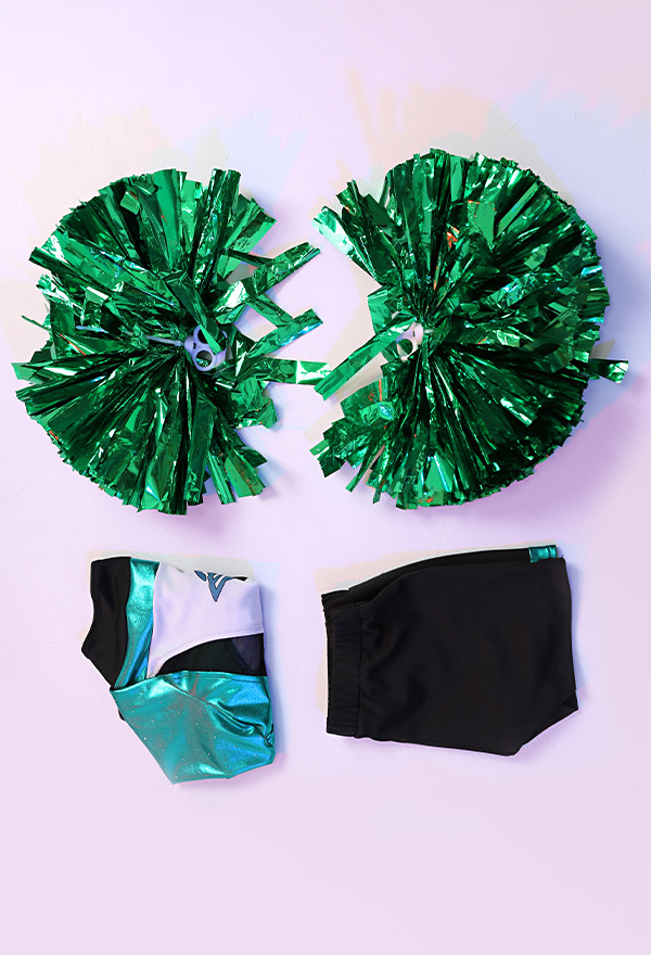 Sparks Fly Women Print Long Sleeve School Cheerleader Costume for Halloween