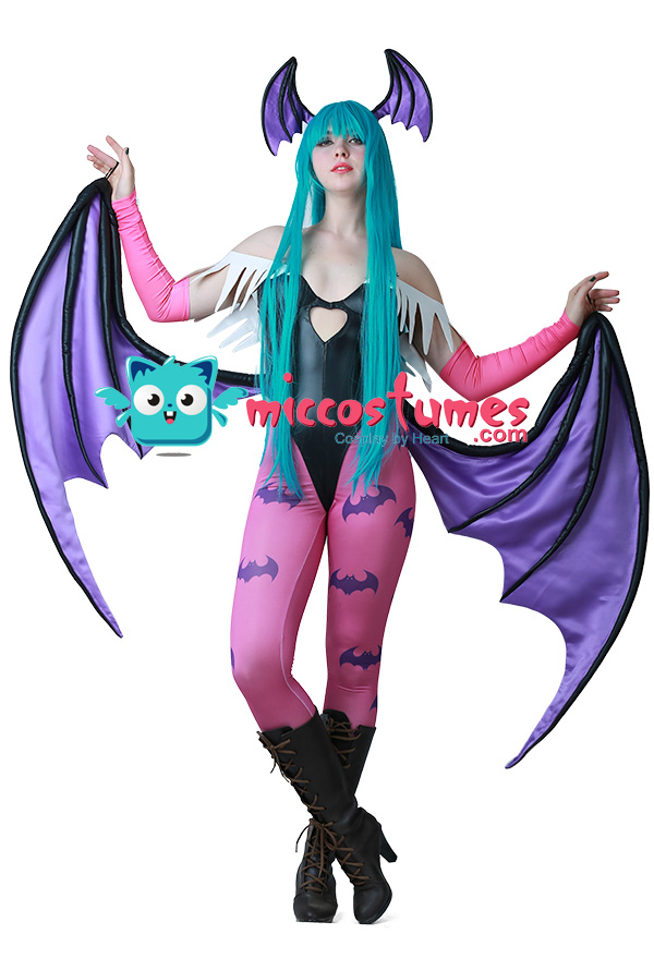 Dark Warriors Vampire Cosplay Costume with Purple Wings
