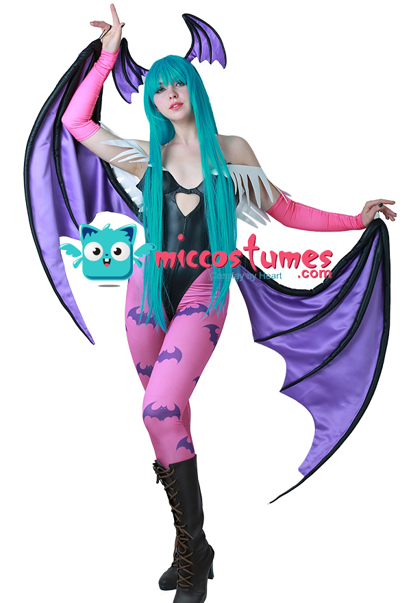 Dark Warriors Vampire Cosplay Costume with Purple Wings