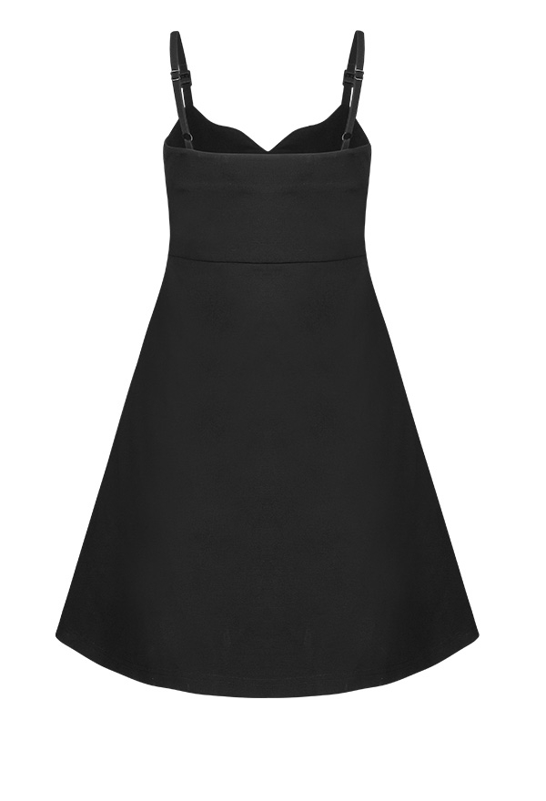 Punk Rave 2-piece Black Mini Dress Gothic Outfit | Black Gothic ...
