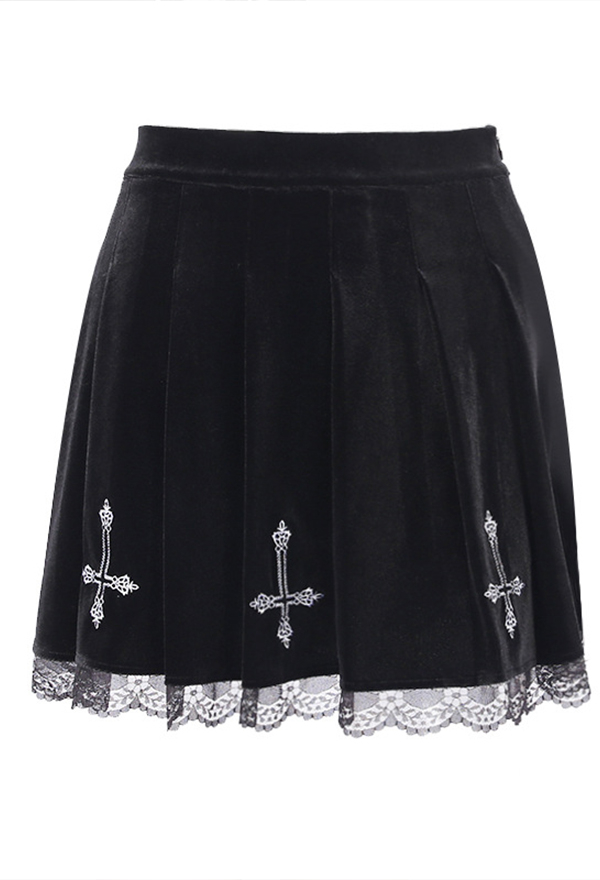 Gothic Aesthetic Mall Goth Streetwear Pleated Mini Skirt – Gothic Skirt ...