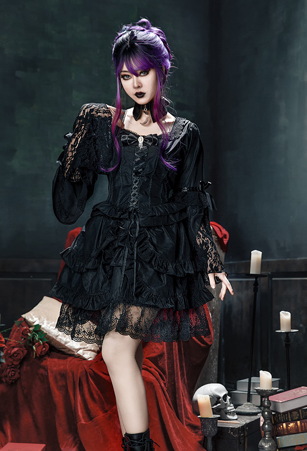 Gothic Lolita Lilith Dress Cotton Fabric Dress