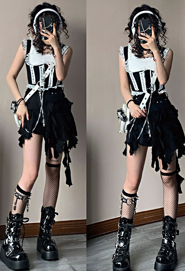 Women Stylish Y2K Harajuku Skirt - Gothic Skirts and Pants | High ...