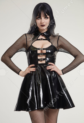Gothic Emo Witch Halloween Bat Wing Sheer Black Tights Halloween Vampire 