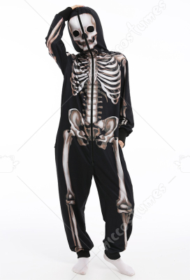 Damen Kostüm Skelett Totenkopf Jacke Kleid Halloween Party 