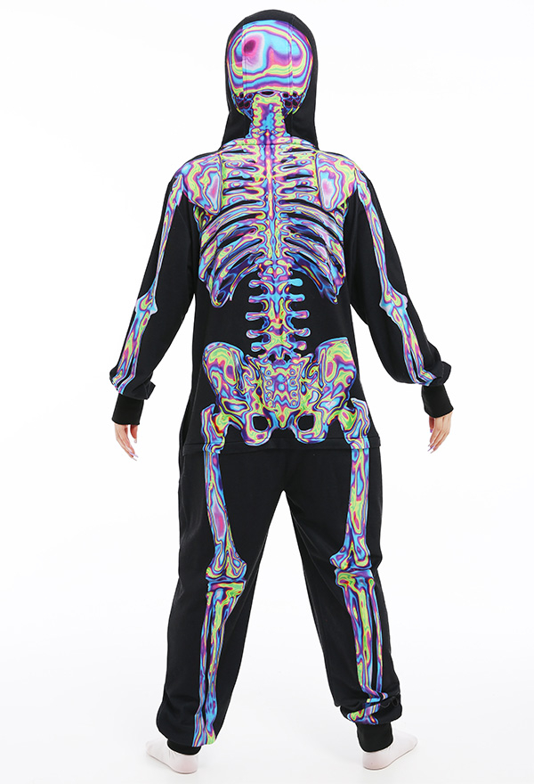 Skeleton Halloween Pajama Costume Demon Series Unisex Onesie Kigurumi ...