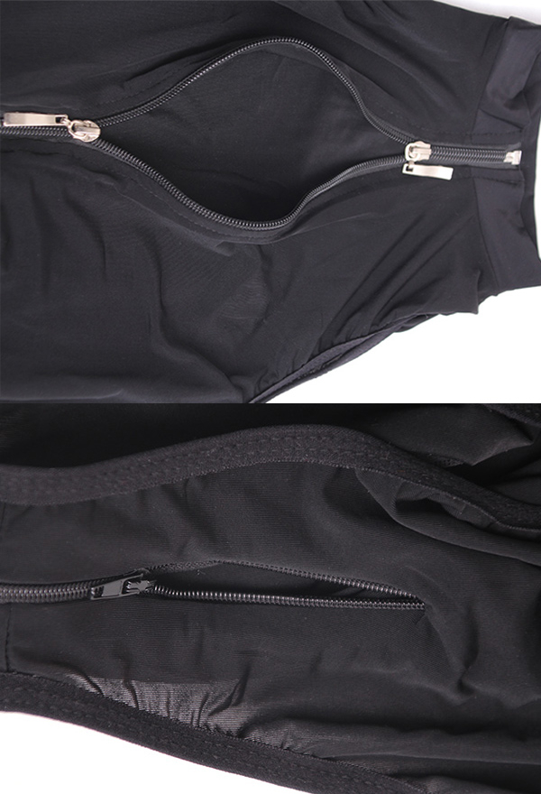 Kawaii Sheer Zipper Bodysuit Japanese Style Sexy Ice Silk Bodysuit