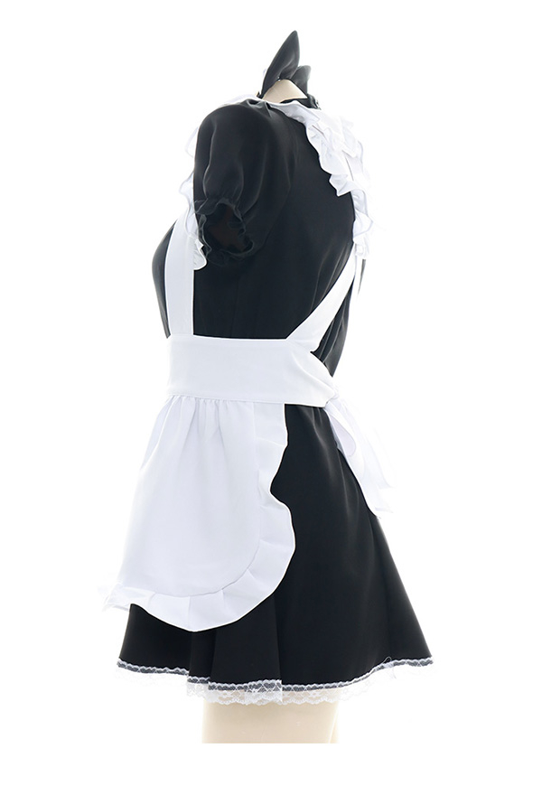 Kawaii Lovely Maid Dress Open Breasts Cat Apron Lingerie Dress Cosplay Costume
