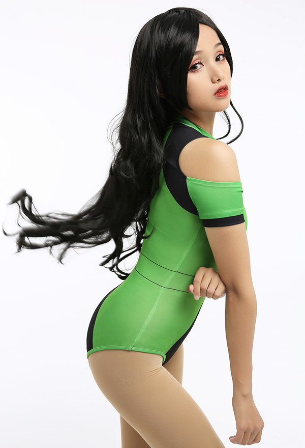 Shego Cold Shoulder One-Piece Sexy Lingerie Bodysuit
