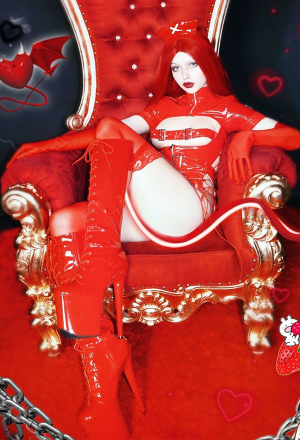 Romantic Valentines Day Sexy Nurse Uniform Shiny Leather Buckle-up Open Chest Temptation Dress with Belt and Face Mask