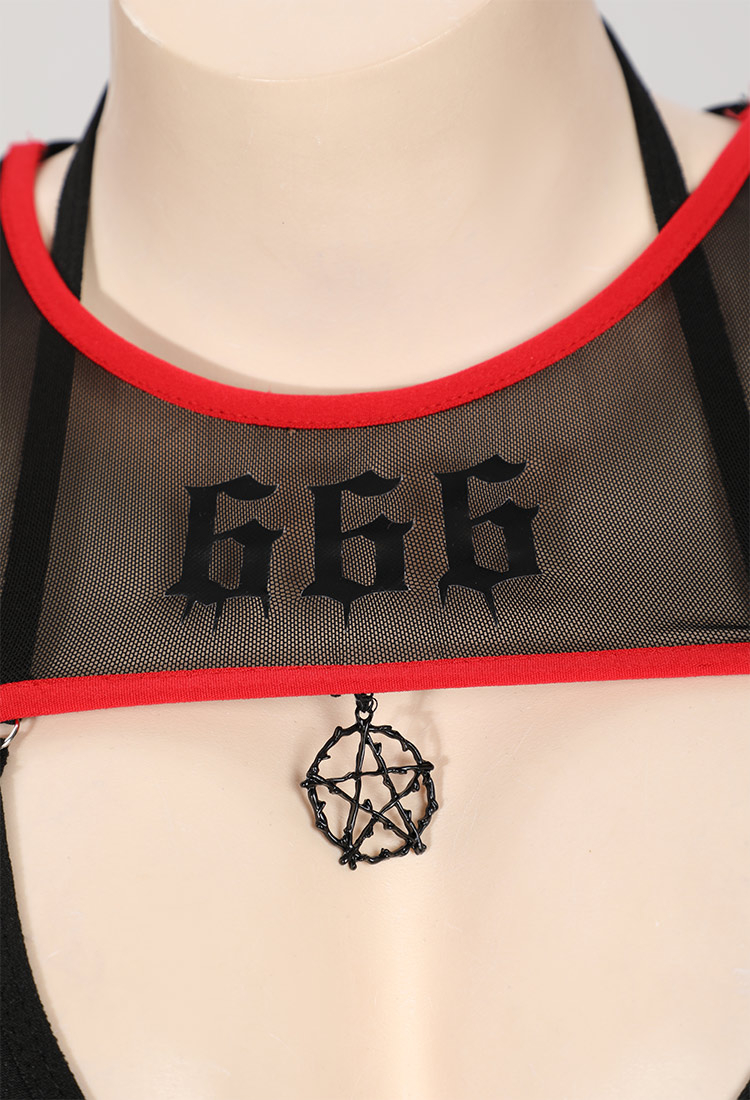 Demon Cheerleader Gothic Lingerie Set – Gothic Lingerie Outfit | Black ...