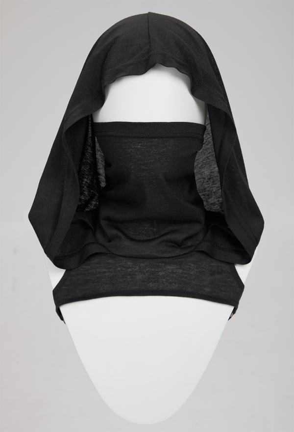 DARK BREATHE Sexy Ninja Style Lingerie Set Black Lace up Slit Dress and Hooded Top