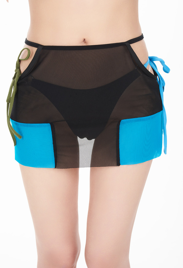The Loner Camper Gothic Two-Piece Swimsuit With Skirt