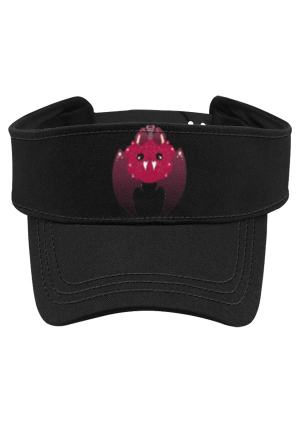 Gothic Girl Fashion Summer UV Protection Beach Cap Black Cute Bat Pattern Adjustable Sun Visor Cap