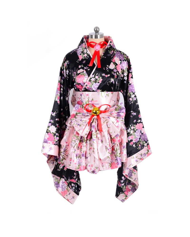 Kawaii Attractive Kimono Uniform Outfit – Kawaii Clothing | Red and ...