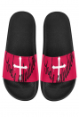Gothic Black Red Cross Prints Non-Slip Casual Beach Sandals