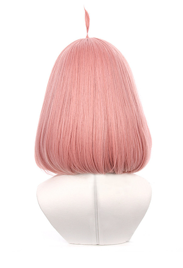 Anya Short Pink Cosplay Wig with Bangs