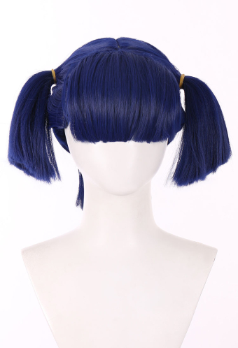 Winx Club Musa Blue Wig with Pigtails and Bangs Short  Anime Halloween Cosplay wig
