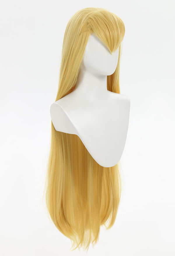 Winx Club Stella Blonde Straight Wig with Bangs Long Cartoon Anime Halloween Cosplay wig